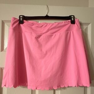 Pink Scalloped Hem Skirt